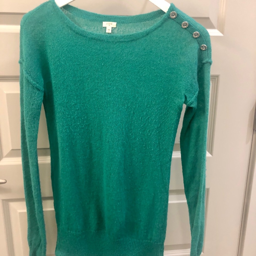 Green JCrew Factory Sweater